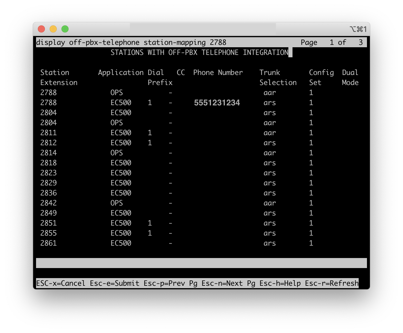 Avaya Communication Manager off-pbx-telephone station-mapping