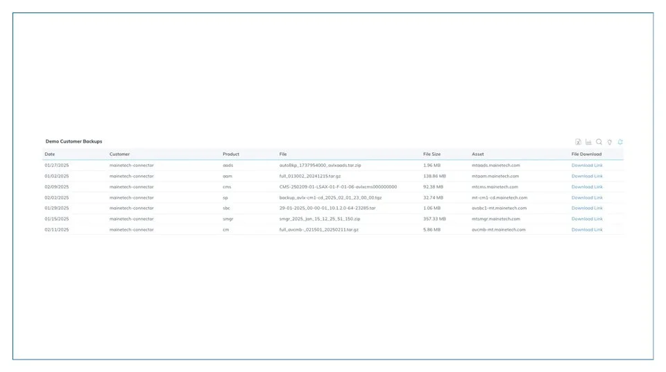 Continuity Management: Empower your business with a seamless, secure, and efficient backup management solution — easily access, track, and download customer backups to ensure reliability and compliance.